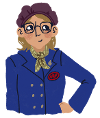 A cartoon illustration of Violet Wood