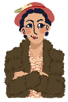 A cartoon of Ethel Lilian Wright