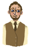 Cartoon image of Claude Gaskin